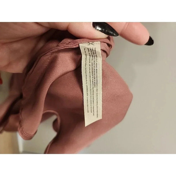 NWOT Free People Right This Way Bias Slip Dress Mauve Pink Satin Slit Sz XS - Picture 6 of 13